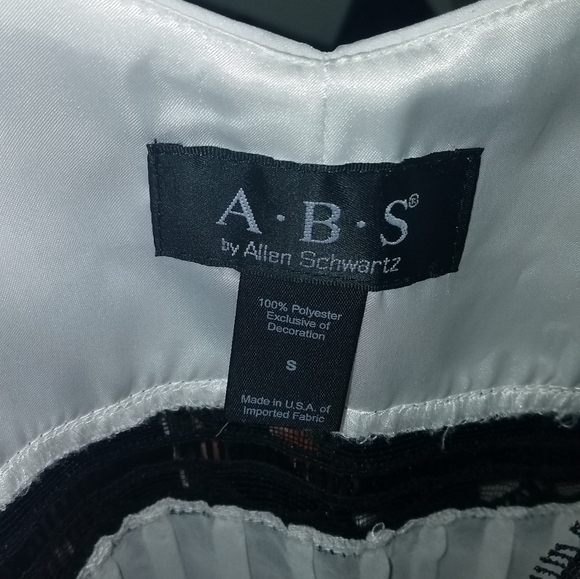 ABS white black sheer blouse top tank size s - Picture 6 of 8